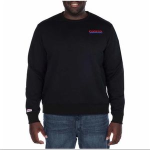 Costco Wholesale Men Logo Fleece Crewneck - BLACK ( LARGE )